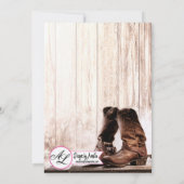 12x18 Foto Birth Announcement Army Stiefel Land ru Ankündigung (Rückseite)