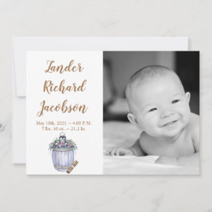 12x18 Foto Birth Announcement Army Summer Country  Ankündigung