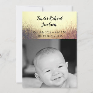12x18 Foto Birth Announcement Army Sunrise Pathway Ankündigung