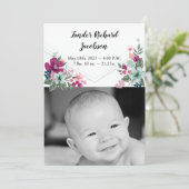 12x18 Foto Geburtsankündigung Armee Tropische Blum Ankündigung (Stehend Vorderseite)