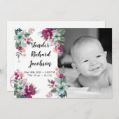12x18 Foto Geburtsankündigung Armee Tropische Blum Ankündigung (Vorne/Hinten)