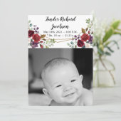 12x18 Foto Geburtshilfearmee White Roses Gold Ankündigung (Stehend Vorderseite)