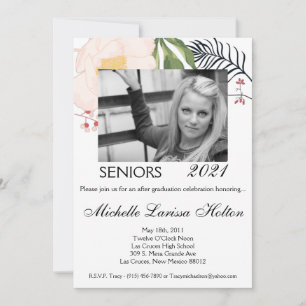 12x18 Foto Graduation Party Einladung Baby Pink Co