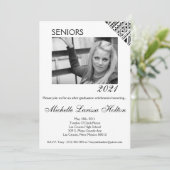 12x18 Foto Graduation Party Einladung Boho Buffalo (Stehend Vorderseite)