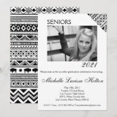 12x18 Foto Graduation Party Einladung Boho Buffalo (Vorne/Hinten)
