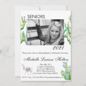 12x18 Foto Graduation Party Einladung Boho Llama B (Vorderseite)