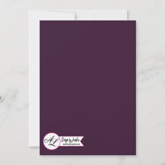 12x18 Foto Graduation Party Einladung Plum Lila (Rückseite)