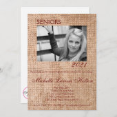 12x18 Foto Graduation Party Einladung Wheat on Bur (Vorne/Hinten)