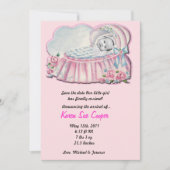 12x18 FOTO Pink & Blue Basanet Geburtsankündigung Einladung (Vorderseite)