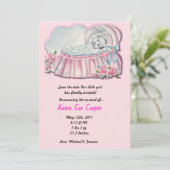 12x18 FOTO Pink & Blue Basanet Geburtsankündigung Einladung (Stehend Vorderseite)