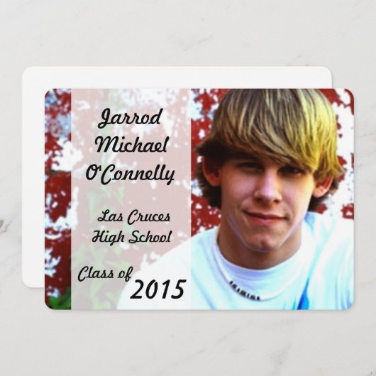 12x18 Foto Portrait Fotografie Senior Ankündigung (Vorne/Hinten)