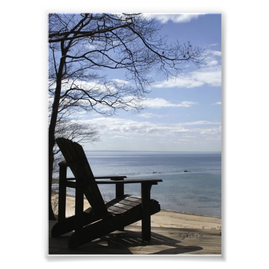 12x18 Fotografische Beachszene mit Adirondack-Vors Fotodruck (Vorne)
