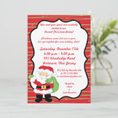 12x18 & Frau Claus Weihnachten Party Einladung (Stehend Vorderseite)