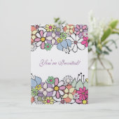 12x18 füllen heller Blüten-freier Raum Einladung (Stehend Vorderseite)