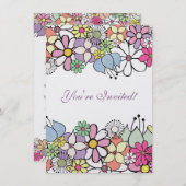 12x18 füllen heller Blüten-freier Raum Einladung (Vorne/Hinten)