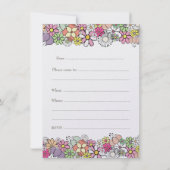12x18 füllen heller Blüten-freier Raum Einladung (Rückseite)