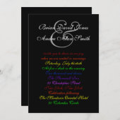 12x18 Gay Wedding Rainbow LGBT Pride Basic Einladung (Vorne/Hinten)