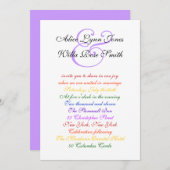 12x18 Gay Wedding Rainbow LGBT Pride Basic Einladung (Vorne/Hinten)