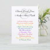 12x18 Gay Wedding Rainbow LGBT Pride Metallic Einladung (Stehend Vorderseite)