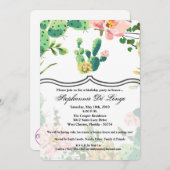 12x18 Geburtstag Einladung Bohemische Kaktus Sukku (Vorne/Hinten)