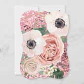 12x18 Geometric Garden Rose Glitt Hochzeit Einladu Einladung (Rückseite)