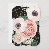 12x18 Geometric Garden Rose Hochzeit Einladung Sch (Rückseite)