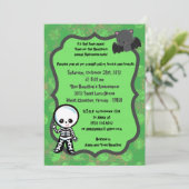 12x18 gespenstische Kindergrüne Einladung (Stehend Vorderseite)