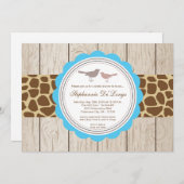 12x18 Giraffe Bird Couple Bridal Dusche Einladung (Vorne/Hinten)