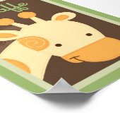 12x18 "Giraffe" Jungle Safari Kinderbett Wand an W Poster (Ecke)