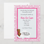 12x18 Girl Circle FOTO zur Cloud Birth Ankündigung (Vorne/Hinten)