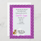 12x18 Girl Cloud-FOTO über ZirkelBirth-Ankündigung Einladung (Vorne/Hinten)