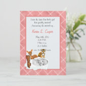 12x18 Girl Cloud-FOTO über ZirkelBirth-Ankündigung Einladung (Stehend Vorderseite)