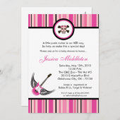 12x18 Girl Girly Punk Rocker Kinderdusche Einladun Einladung (Vorne/Hinten)