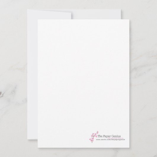 12x18 Girl Pink Punkt Poke Kinderdusche Einladung (Rückseite)