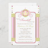 12x18 Girl Princess Carriage Baby Shower Einladung (Vorne/Hinten)