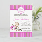 12x18 Girl Punk Rocker Monkey Babydusche Einladung (Stehend Vorderseite)