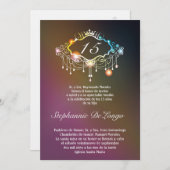 12x18 Girly Crown Quinceanera Einladung zum Geburt (Vorne/Hinten)