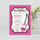 12x18 Girly rosa Einladung (Stehend Vorderseite)