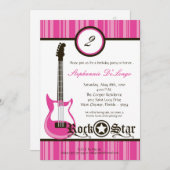 12x18 Girly rosa Einladung (Vorne/Hinten)