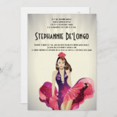 12x18 Glamour Girl Quinceanera Geburtstagseinladun Einladung (Vorne/Hinten)