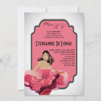 12x18 Glamour Girl Quinceanera Geburtstagseinladun Einladung
