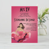 12x18 Glamour Girl Quinceanera Geburtstagseinladun Einladung (Stehend Vorderseite)