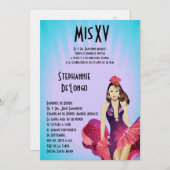 12x18 Glamour Girl Quinceanera Geburtstagseinladun Einladung (Vorne/Hinten)