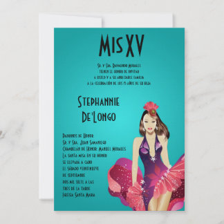 12x18 Glamour Girl Quinceanera Geburtstagseinladun Einladung