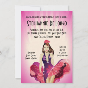 12x18 Glamour-Mädchen-Bonbon 16 Einladung