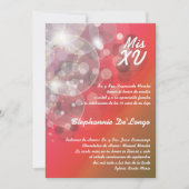12x18 Glitz Glimmer Quinceanera Einladung zum Gebu (Vorderseite)