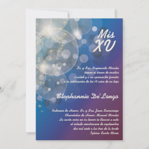 12x18 Glitz Glimmer Quinceanera Einladung zum Gebu