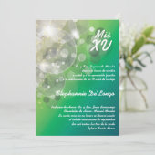 12x18 Glitz Glimmer Quinceanera Einladung zum Gebu (Stehend Vorderseite)