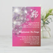 12x18 Glitz Glimmer Quinceanera Geburtstag Einladu Einladung (Stehend Vorderseite)