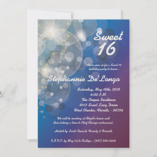 12x18 Glitz Glimmer Sweet 16 Geburtstag Einladung